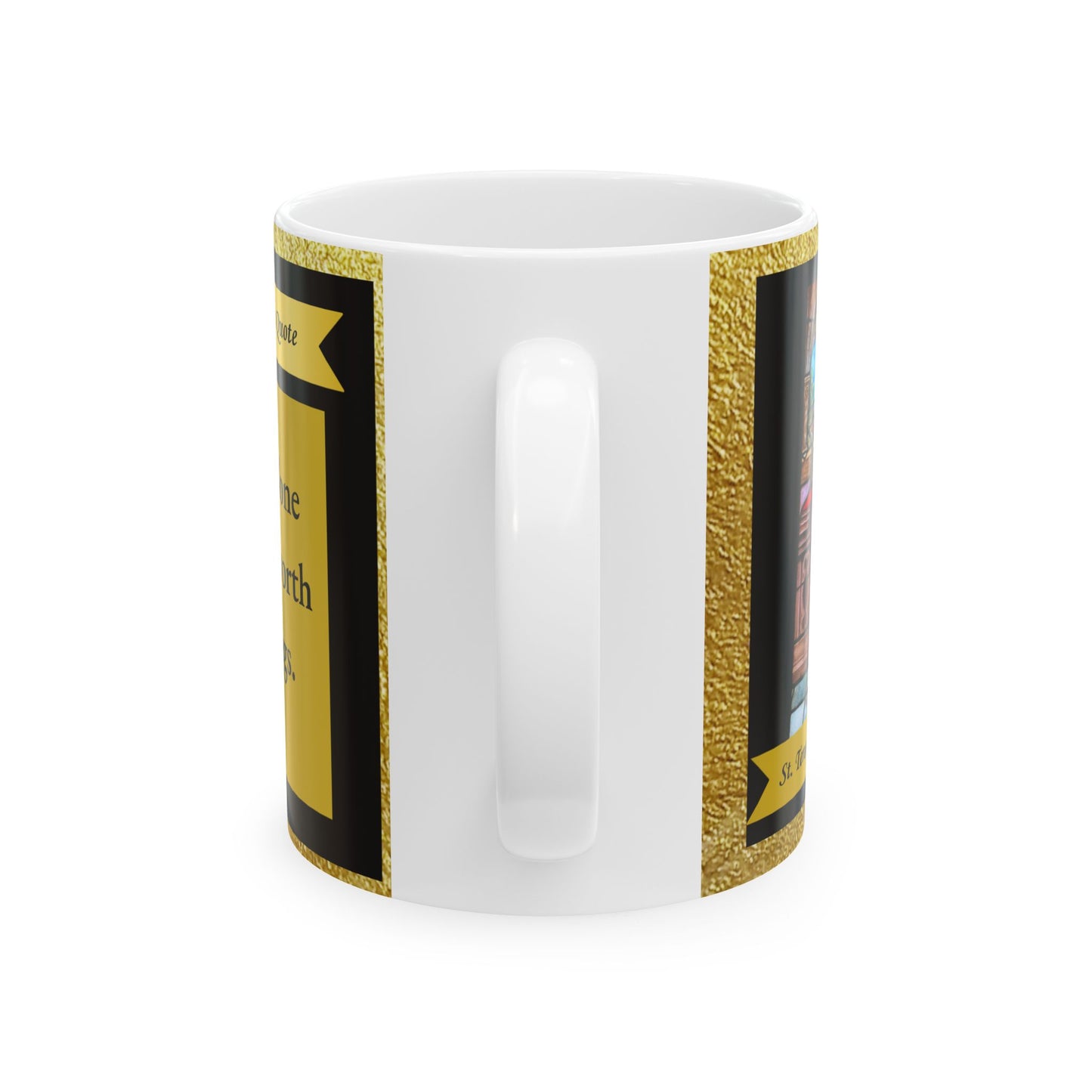 Love Infusion Mug: 11 oz Ceramic Cup with St. Teresa of Avila's Timeless Wisdom on Intrinsic Worth