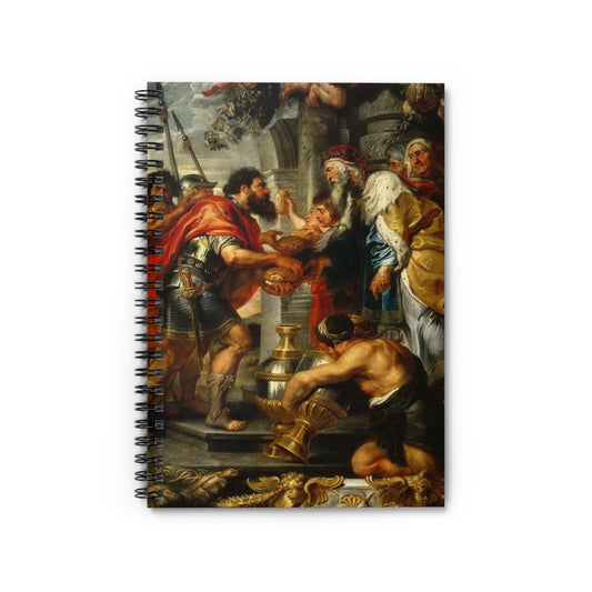 Ruled Line Notebook, Peter Paul Ruben's The Meeting of Abraham and Melchizedek Journal, Sketchbook, Writers Gift, Art Lovers, Stationery