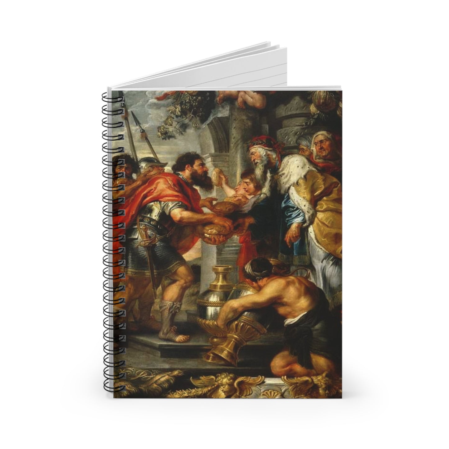 Ruled Line Notebook, Peter Paul Ruben's The Meeting of Abraham and Melchizedek Journal, Sketchbook, Writers Gift, Art Lovers, Stationery